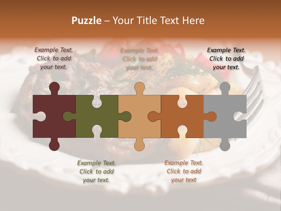 Grilled Plate Herbs PowerPoint Template