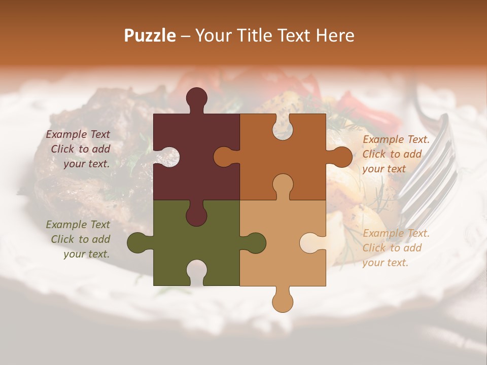 Grilled Plate Herbs PowerPoint Template