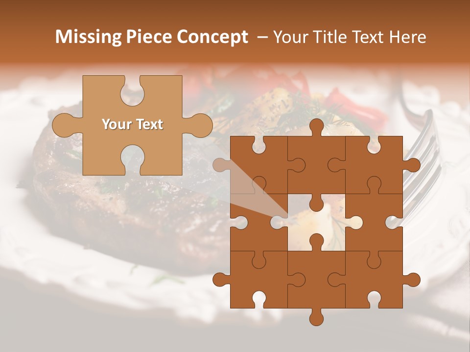 Grilled Plate Herbs PowerPoint Template