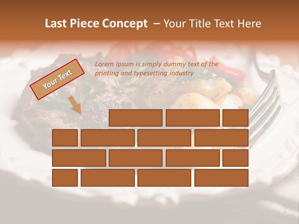 Grilled Plate Herbs PowerPoint Template