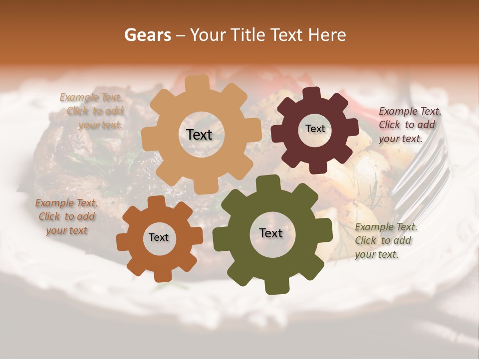 Grilled Plate Herbs PowerPoint Template