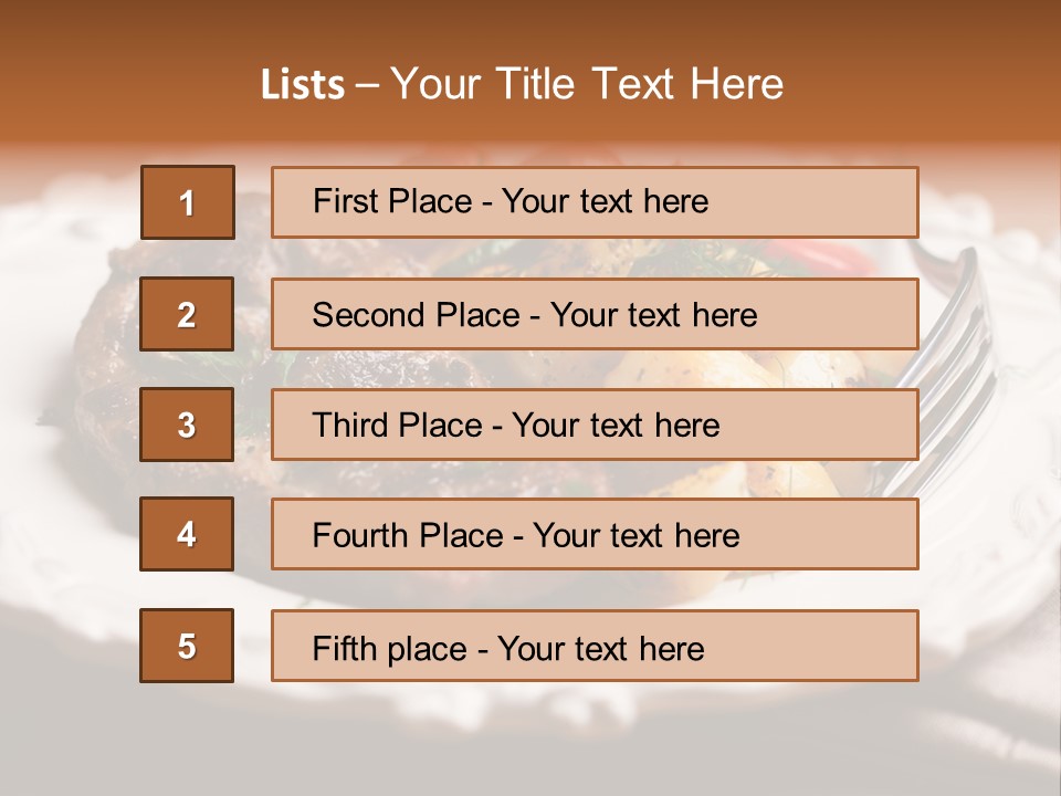 Grilled Plate Herbs PowerPoint Template