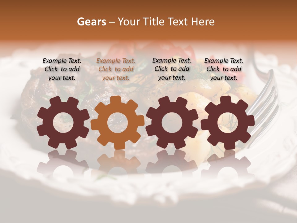 Grilled Plate Herbs PowerPoint Template