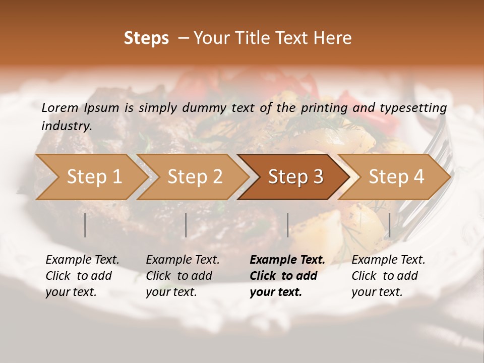 Grilled Plate Herbs PowerPoint Template