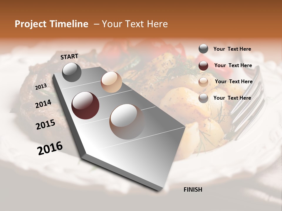 Grilled Plate Herbs PowerPoint Template