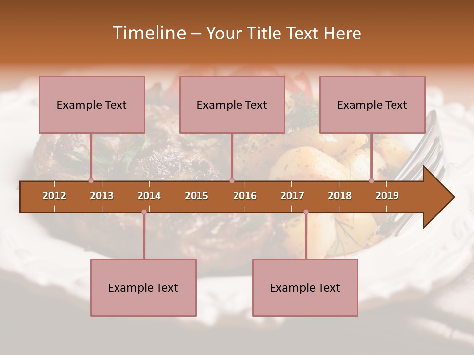 Grilled Plate Herbs PowerPoint Template