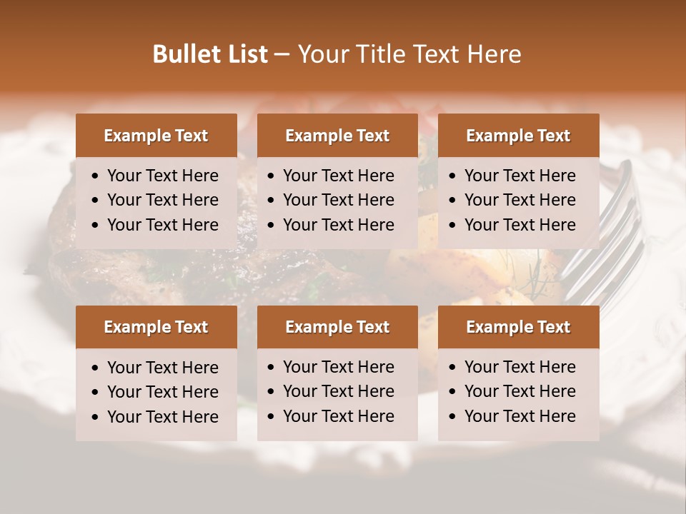 Grilled Plate Herbs PowerPoint Template