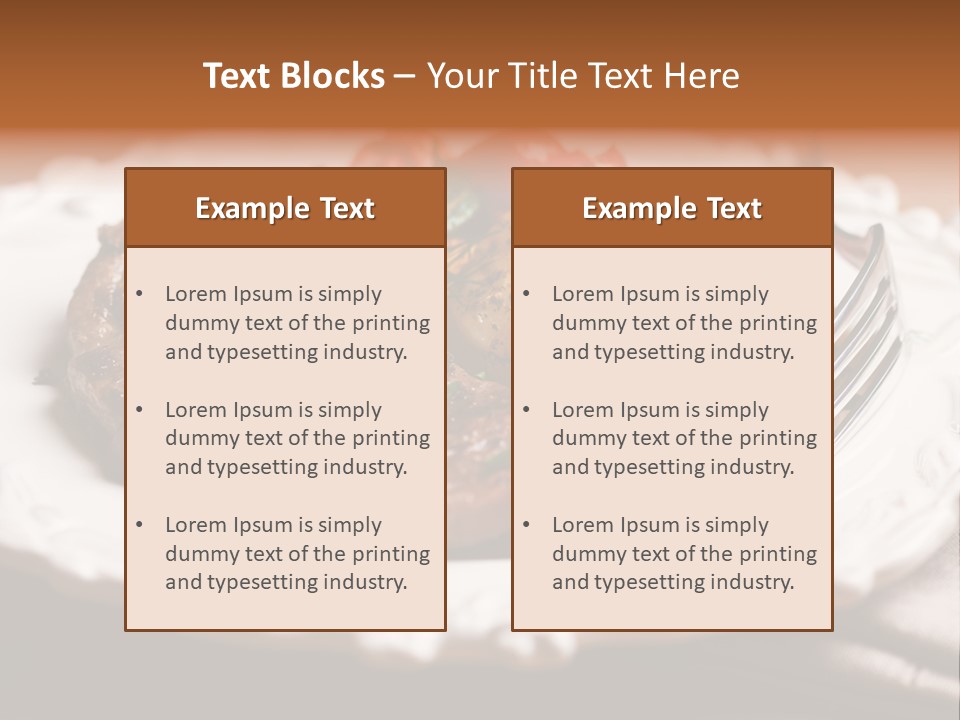 Grilled Plate Herbs PowerPoint Template