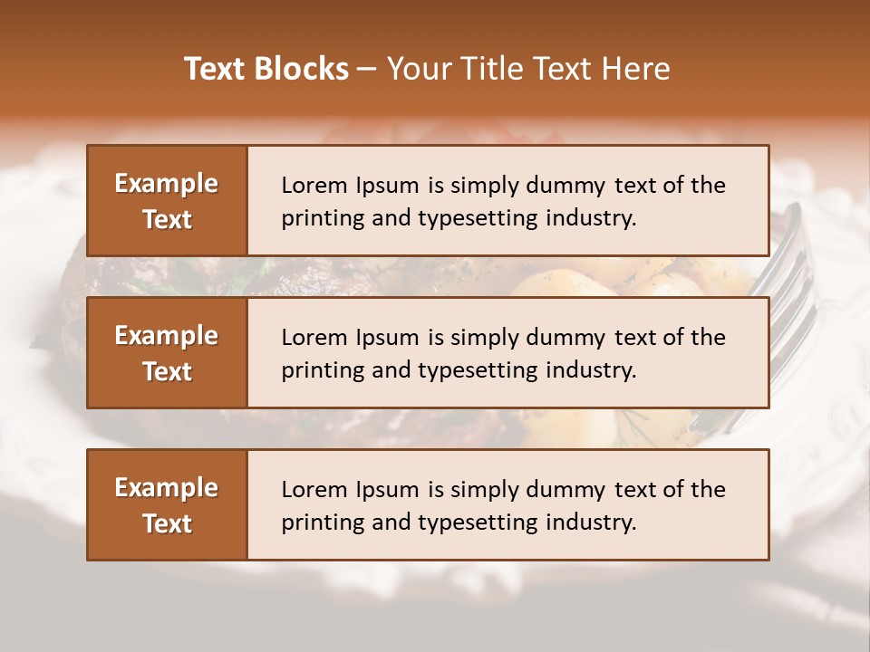 Grilled Plate Herbs PowerPoint Template