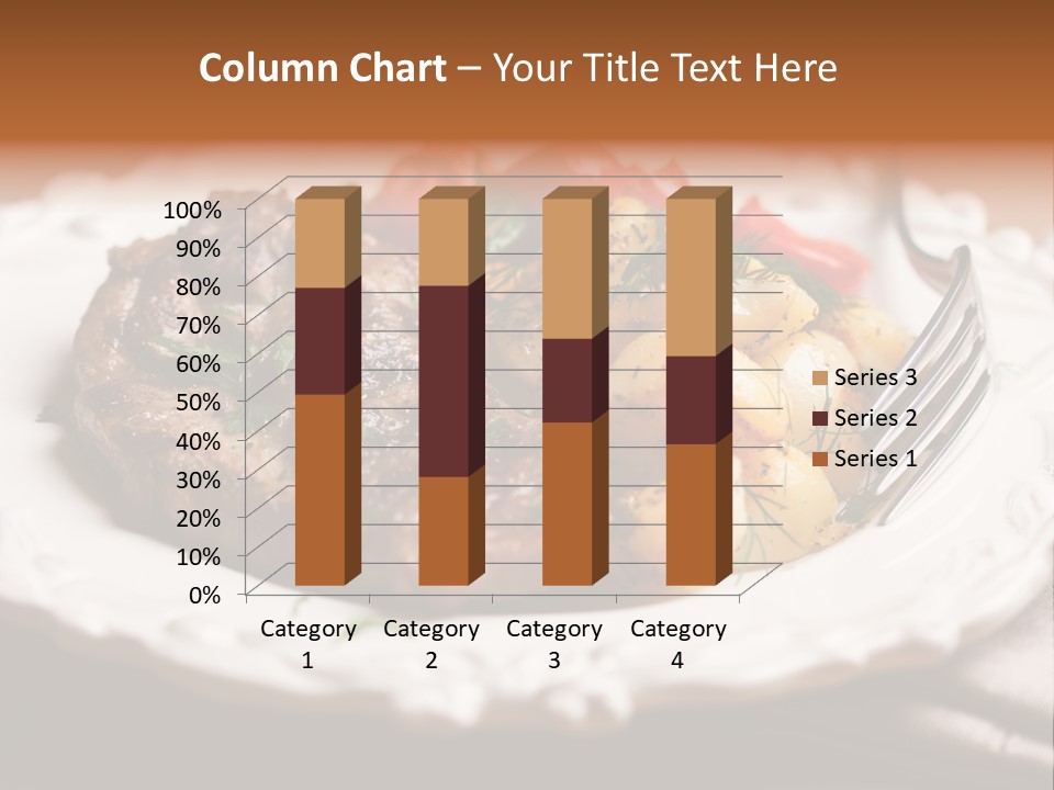 Grilled Plate Herbs PowerPoint Template