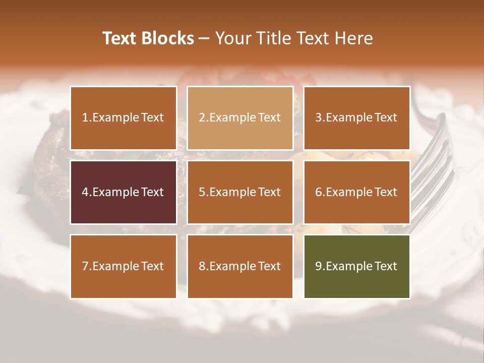 Grilled Plate Herbs PowerPoint Template