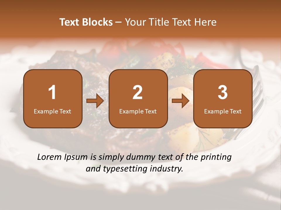 Grilled Plate Herbs PowerPoint Template