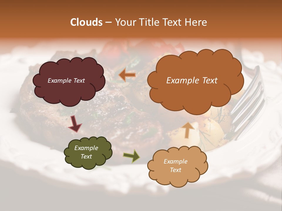 Grilled Plate Herbs PowerPoint Template
