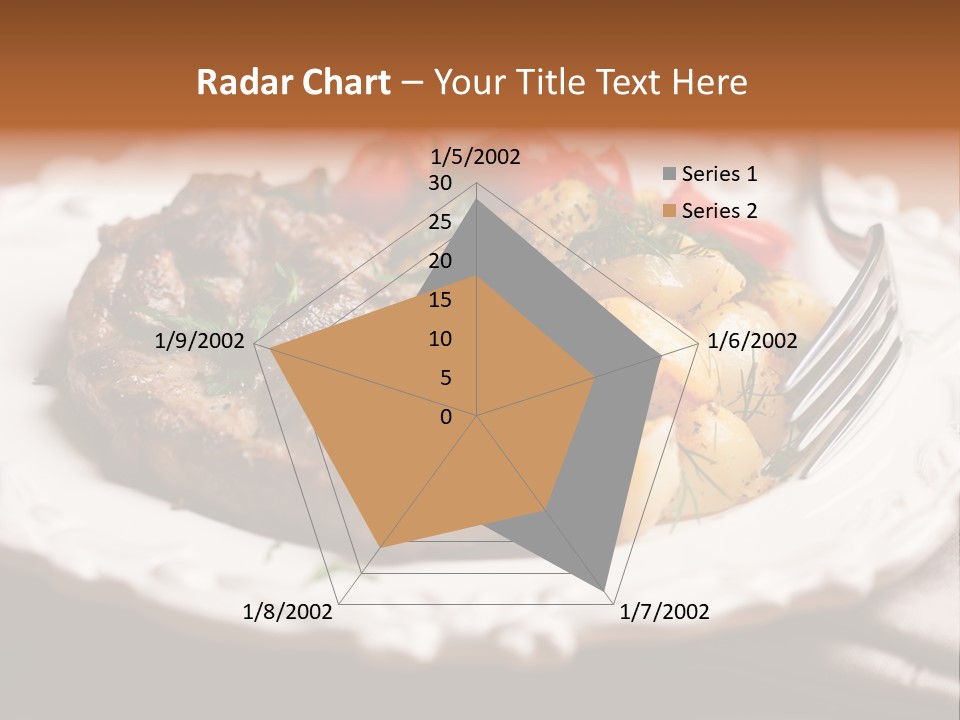 Grilled Plate Herbs PowerPoint Template