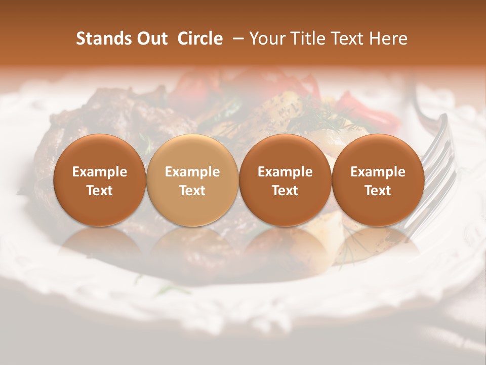 Grilled Plate Herbs PowerPoint Template