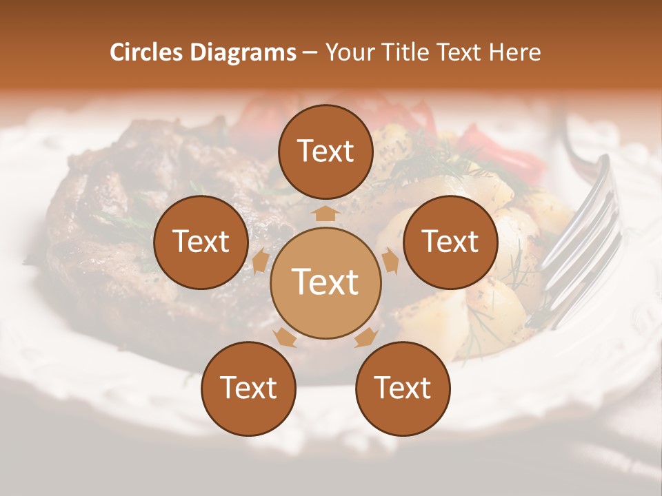 Grilled Plate Herbs PowerPoint Template