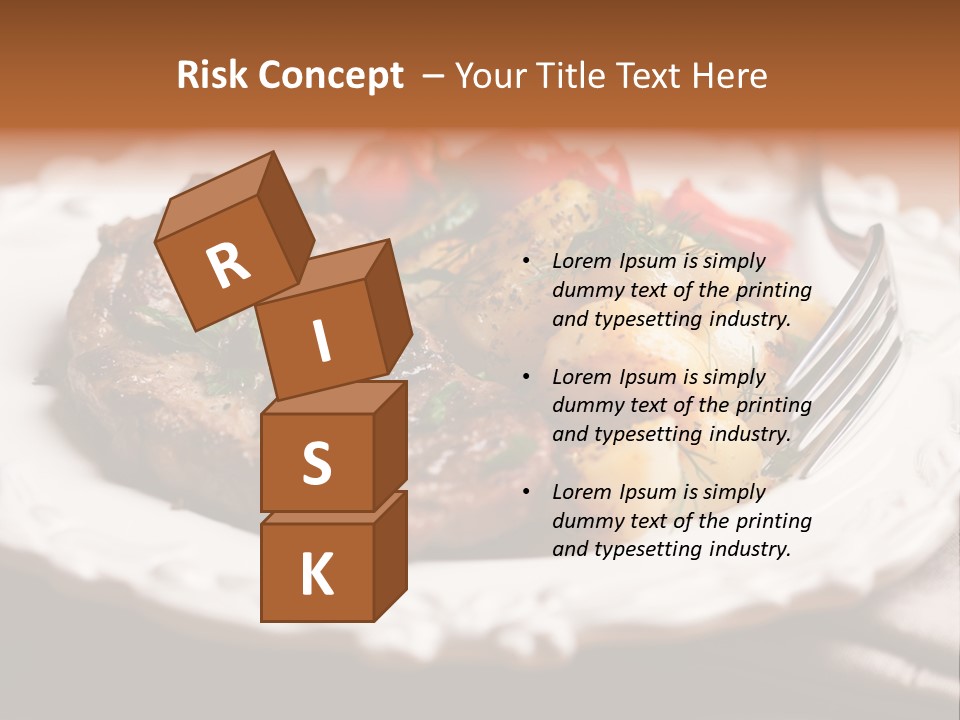 Grilled Plate Herbs PowerPoint Template