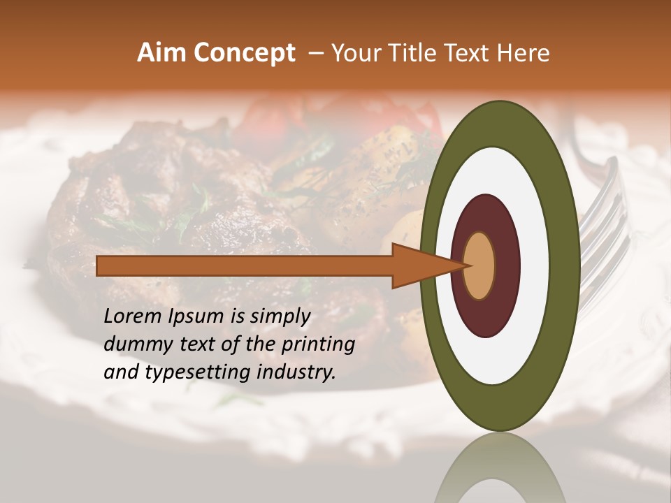 Grilled Plate Herbs PowerPoint Template