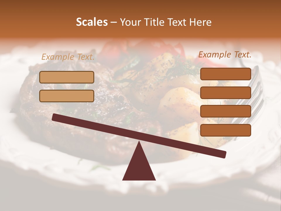 Grilled Plate Herbs PowerPoint Template