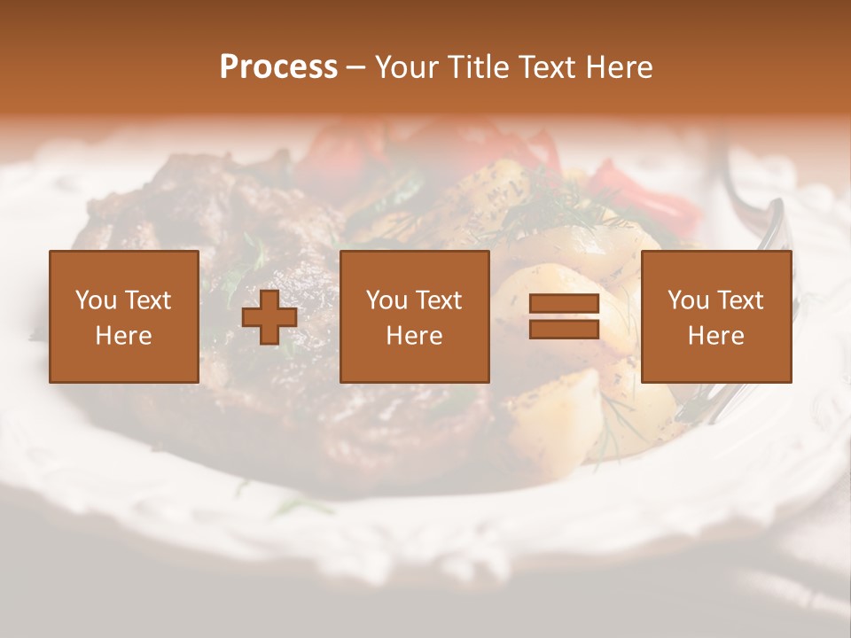 Grilled Plate Herbs PowerPoint Template