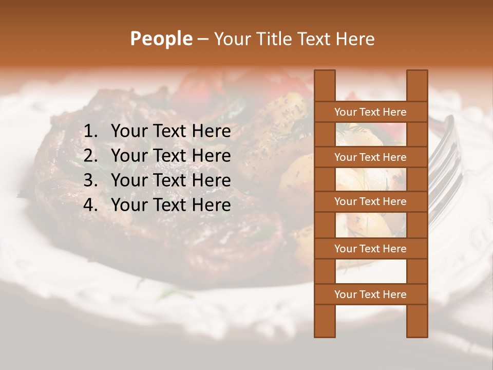 Grilled Plate Herbs PowerPoint Template