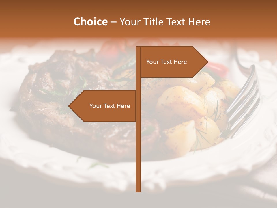 Grilled Plate Herbs PowerPoint Template