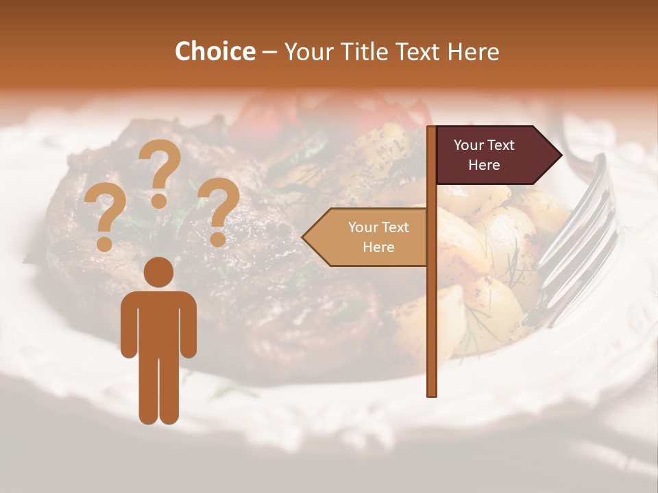 Grilled Plate Herbs PowerPoint Template