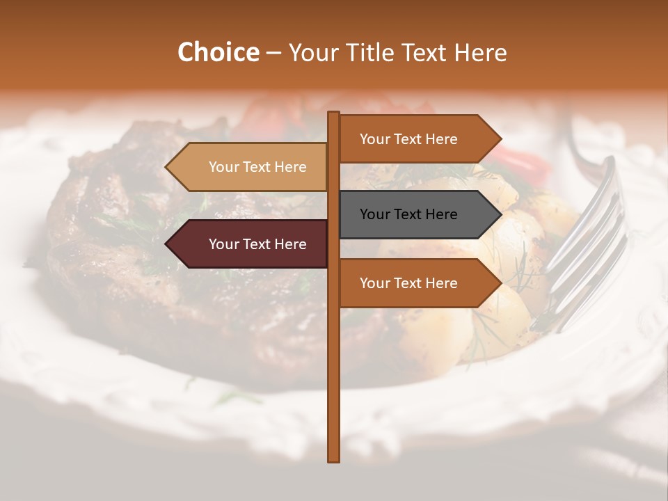 Grilled Plate Herbs PowerPoint Template