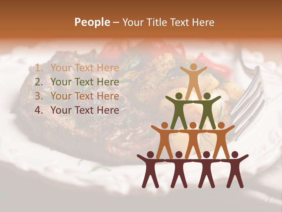 Grilled Plate Herbs PowerPoint Template