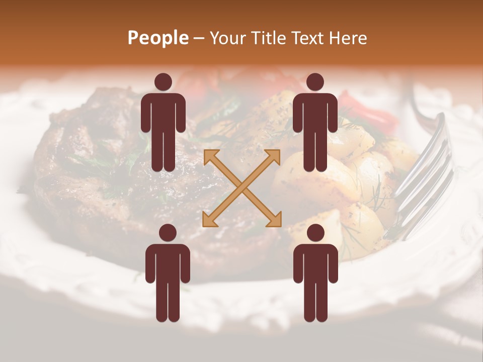 Grilled Plate Herbs PowerPoint Template