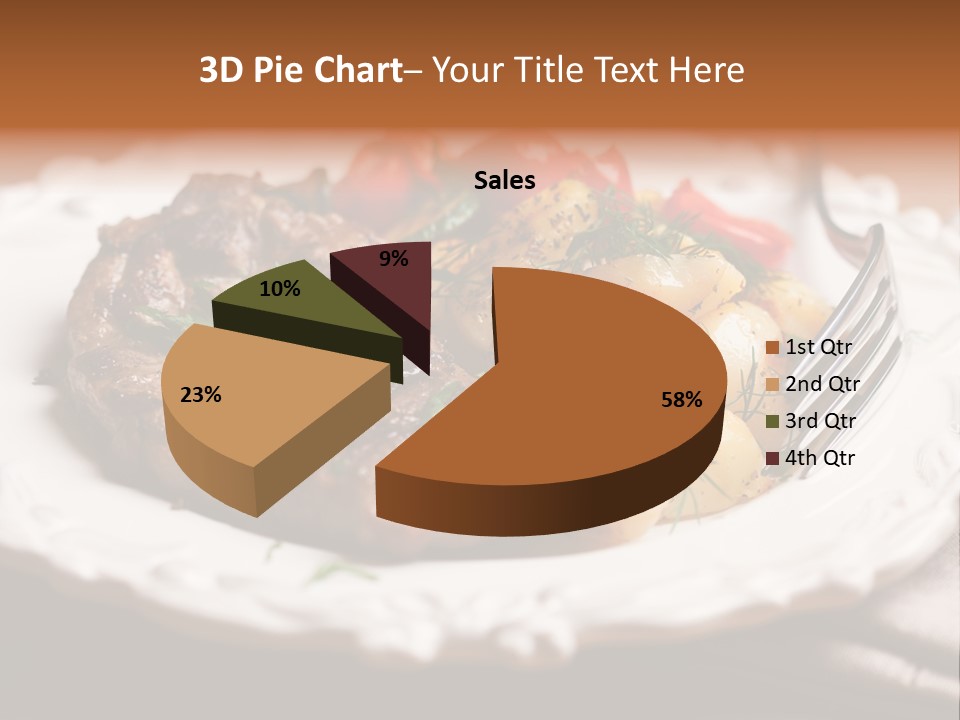 Grilled Plate Herbs PowerPoint Template