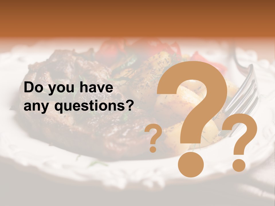 Grilled Plate Herbs PowerPoint Template