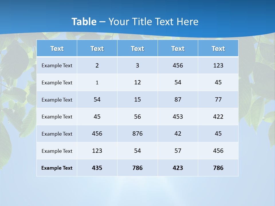 Sunny Nature Forest PowerPoint Template