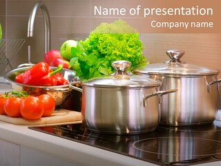 Healthy Plant Cooker PowerPoint Template