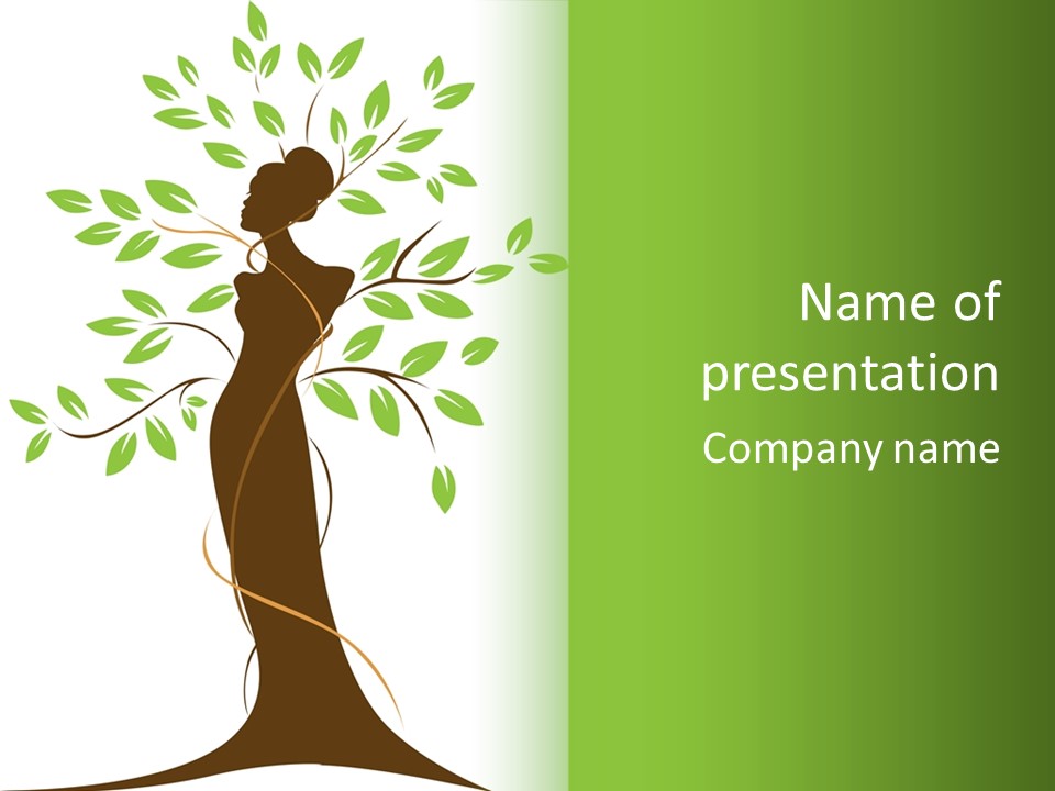 Branch Symbol Leaf PowerPoint Template