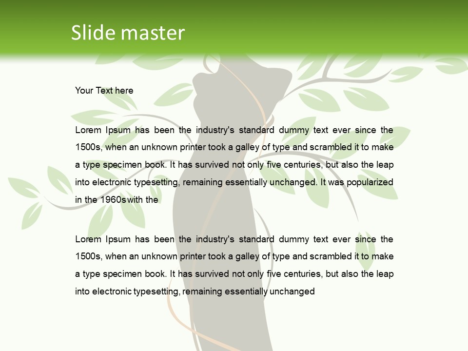 Branch Symbol Leaf PowerPoint Template