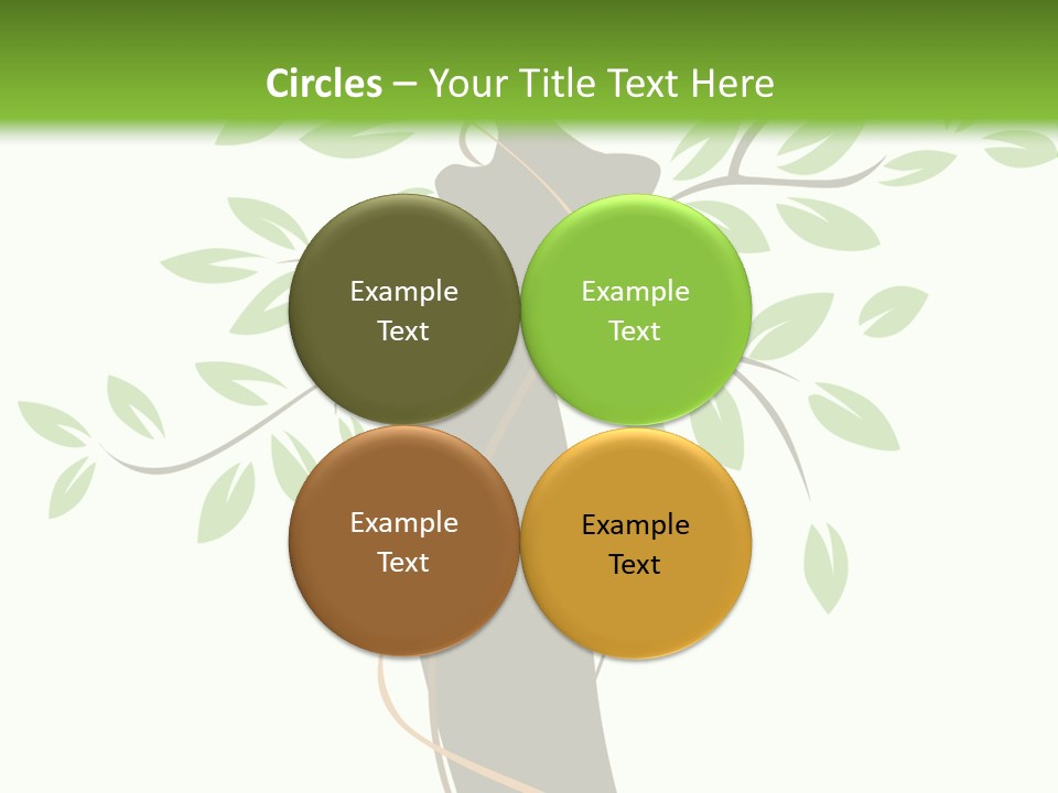 Branch Symbol Leaf PowerPoint Template