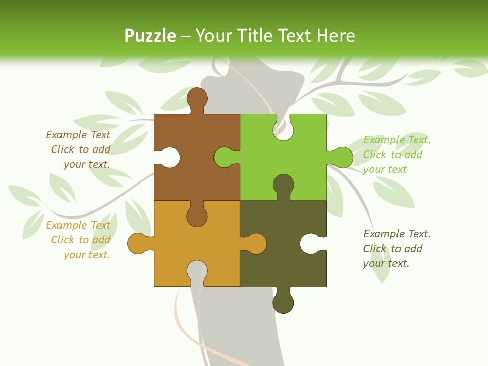 Branch Symbol Leaf PowerPoint Template