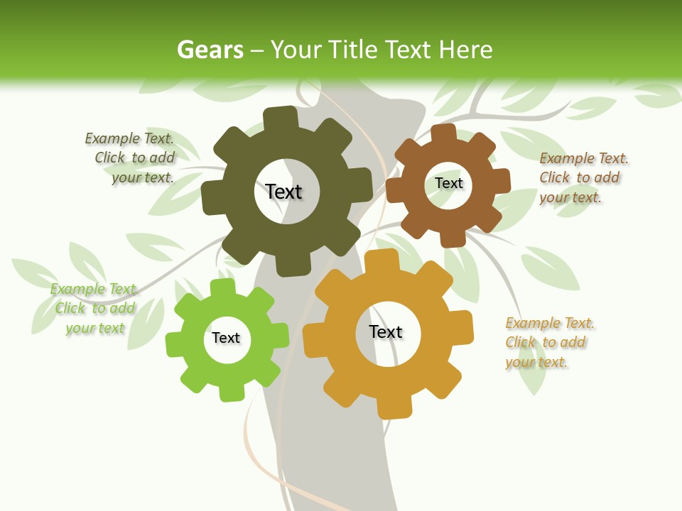 Branch Symbol Leaf PowerPoint Template