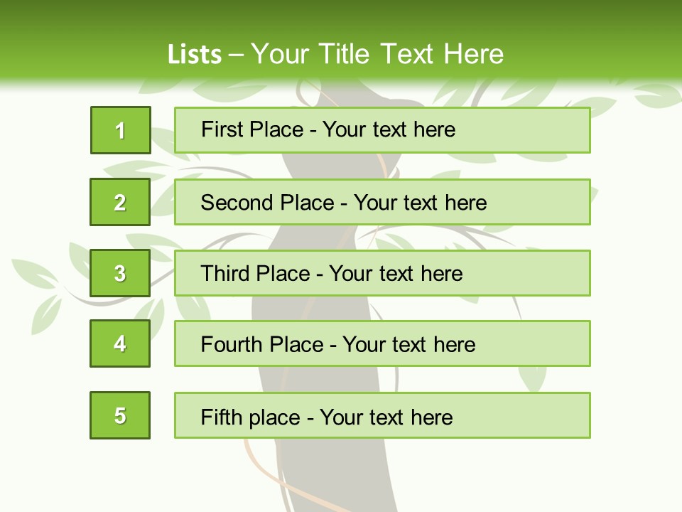 Branch Symbol Leaf PowerPoint Template