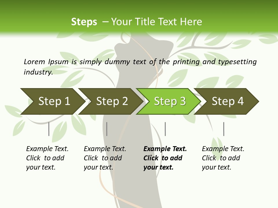 Branch Symbol Leaf PowerPoint Template