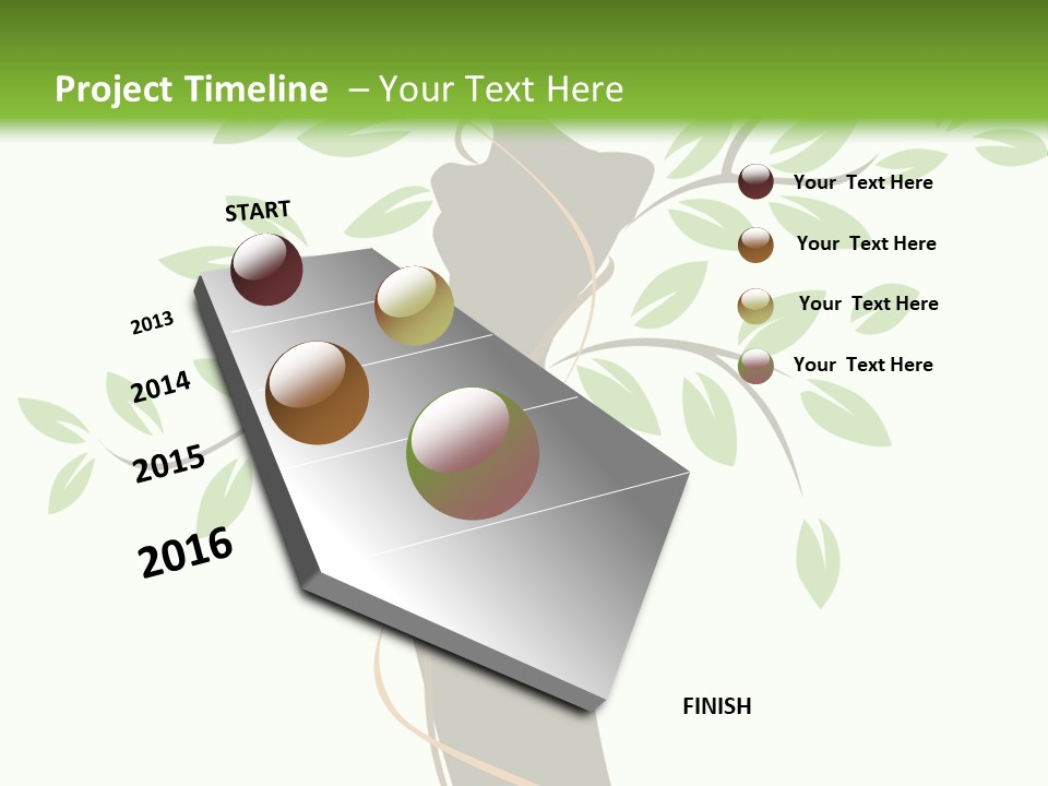 Branch Symbol Leaf PowerPoint Template