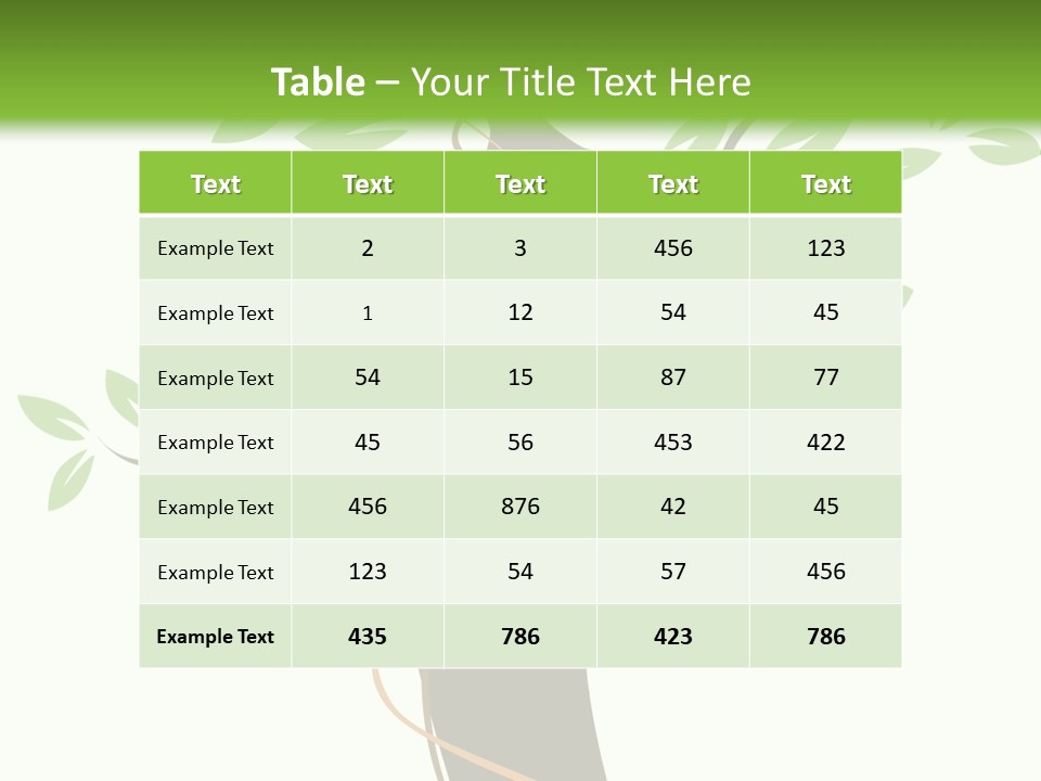 Branch Symbol Leaf PowerPoint Template