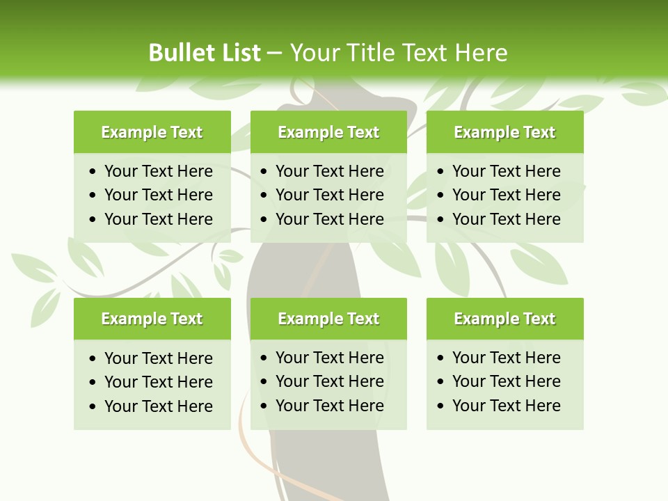 Branch Symbol Leaf PowerPoint Template