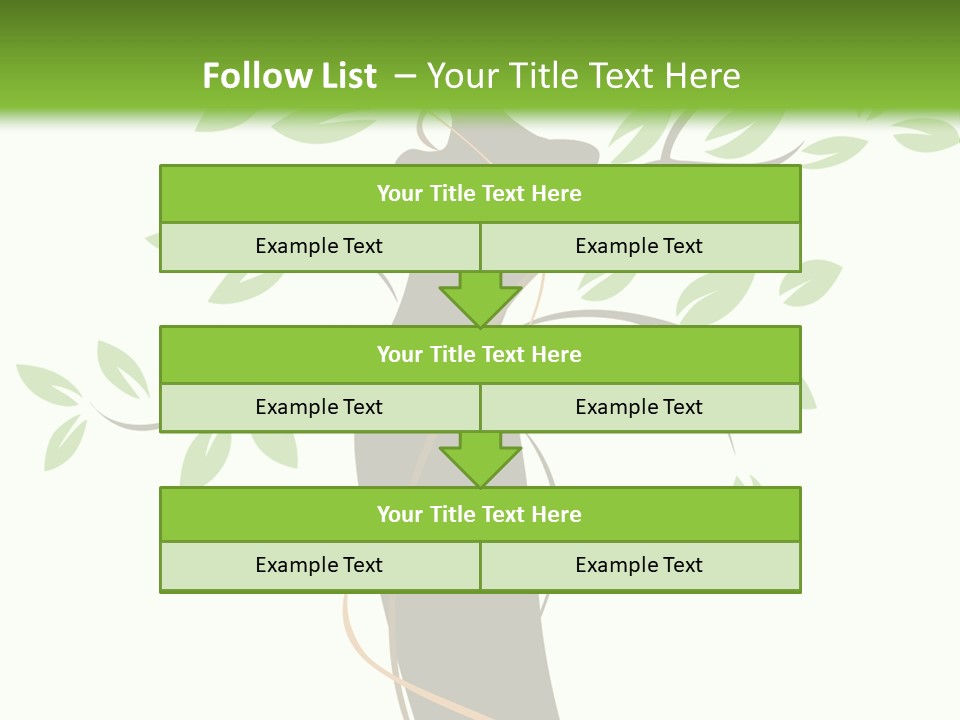 Branch Symbol Leaf PowerPoint Template