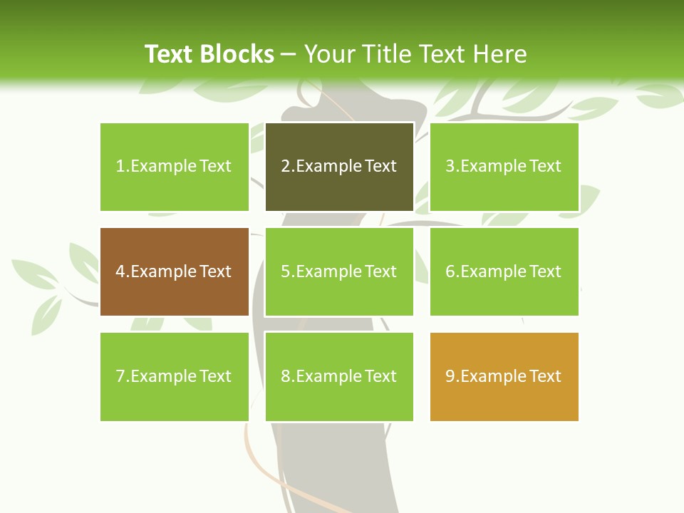 Branch Symbol Leaf PowerPoint Template