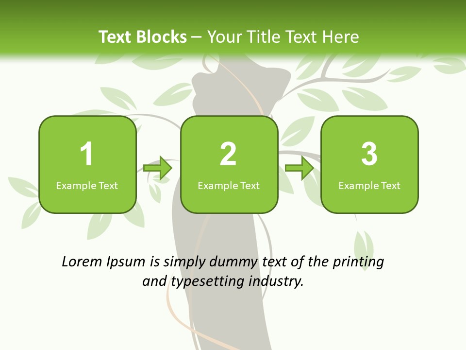 Branch Symbol Leaf PowerPoint Template