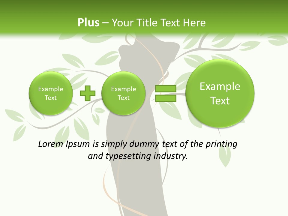 Branch Symbol Leaf PowerPoint Template
