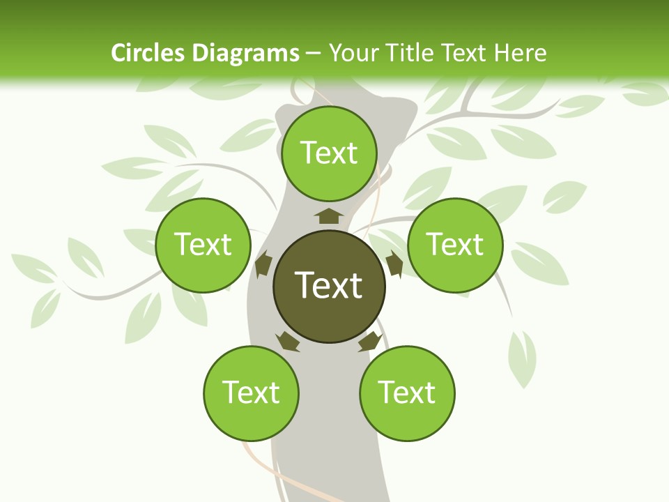 Branch Symbol Leaf PowerPoint Template