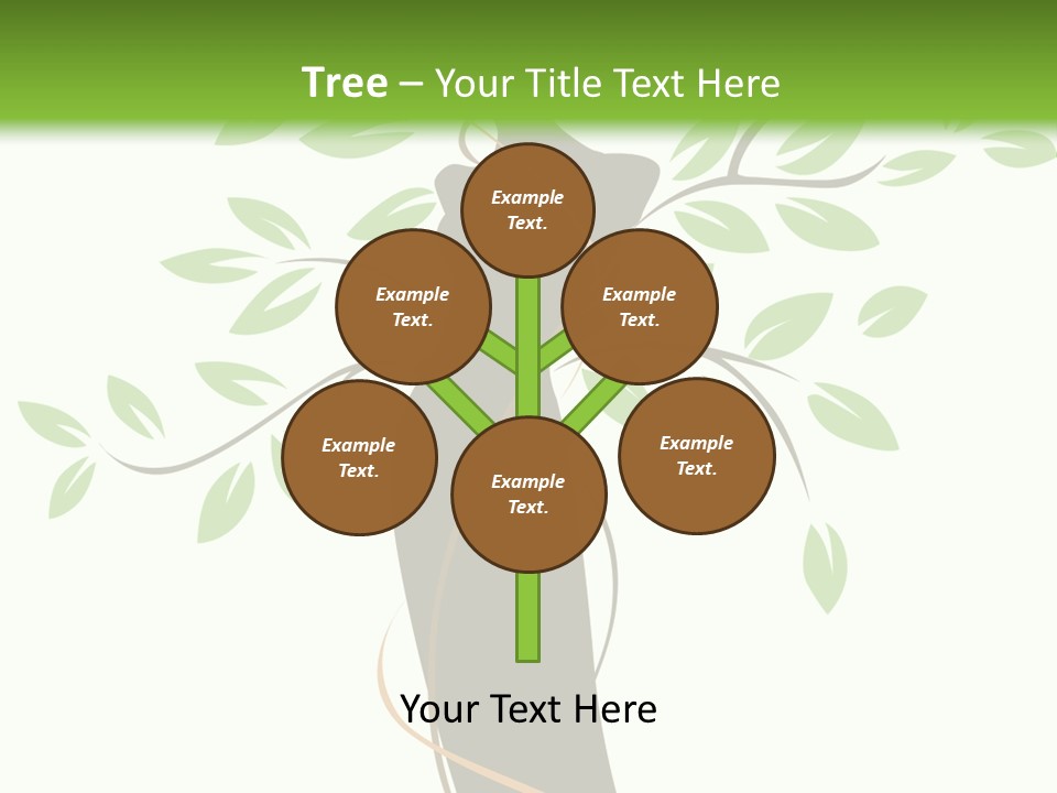 Branch Symbol Leaf PowerPoint Template